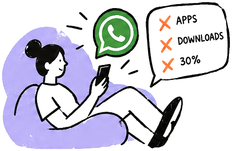 No apps, no downloads, no 30%